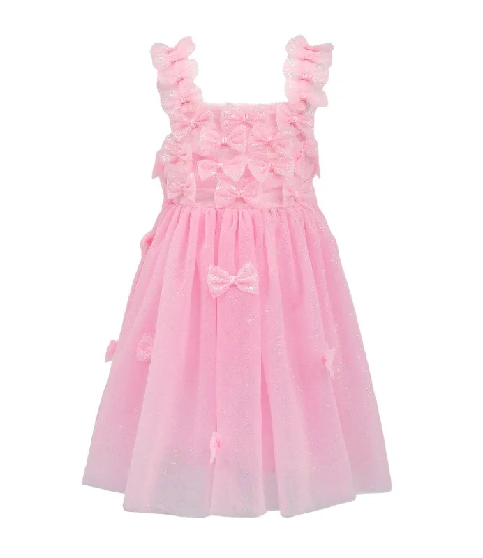 Affordable Fashion for Women 3D Pink Bows Tank Dress