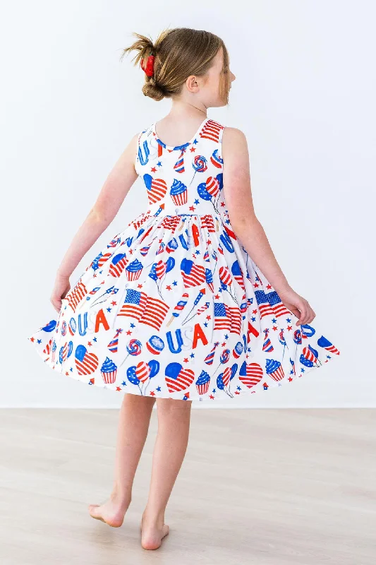 Chic & Cozy Apparel Party in the USA Tank Twirl Dress