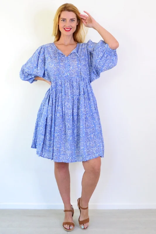 Women's Clothing Sets Blue Frida Boho Tunic Dress