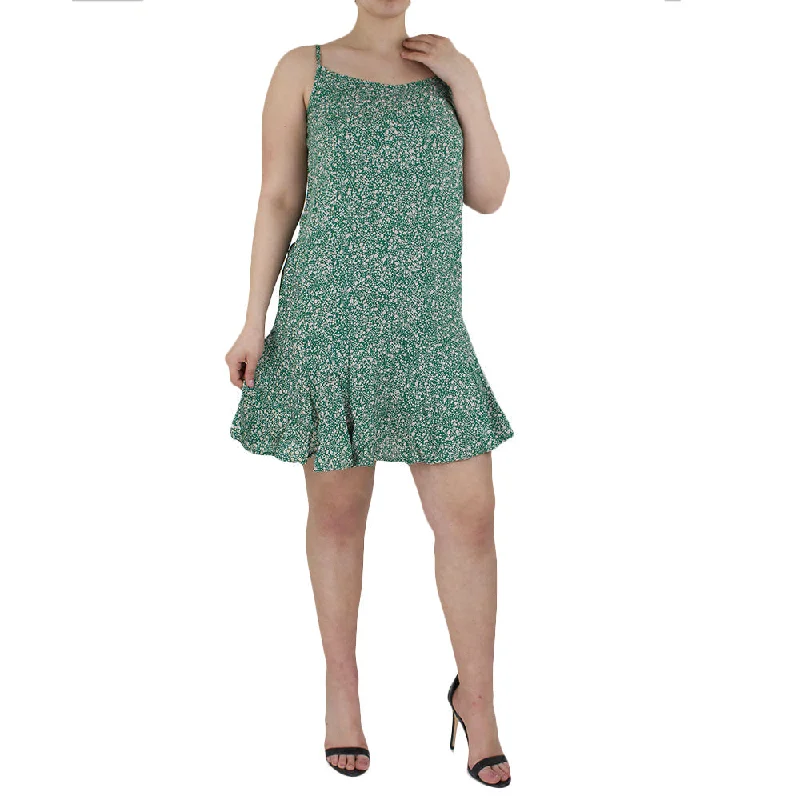 Affordable Women's Outfit Women's Spaghetti Strap Printed Dress,Green