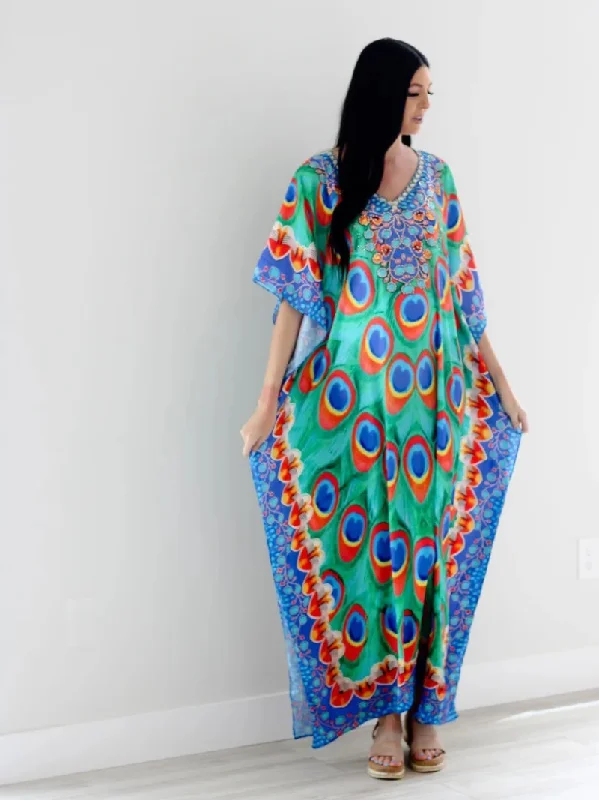 Trendy Outfits For Girls Pure Soul Women's Polyester V-neck Kaftan Dress