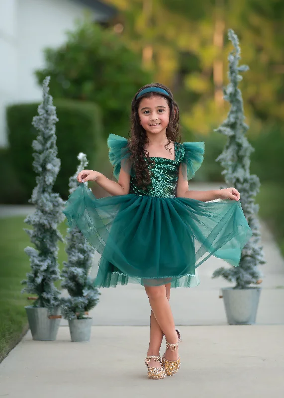 New Arrival Discount GREEN SPARKLE TUTU DRESS