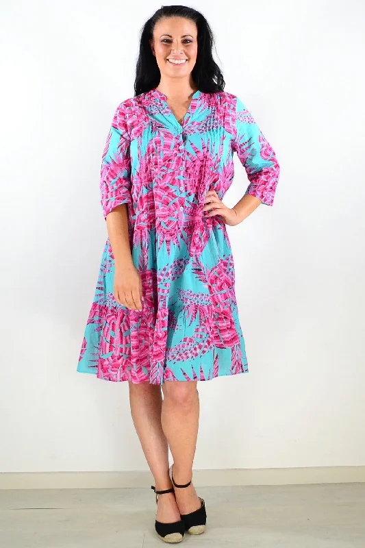 Women's Trendy Clothing Aqua Pink Beth Tunic Dress