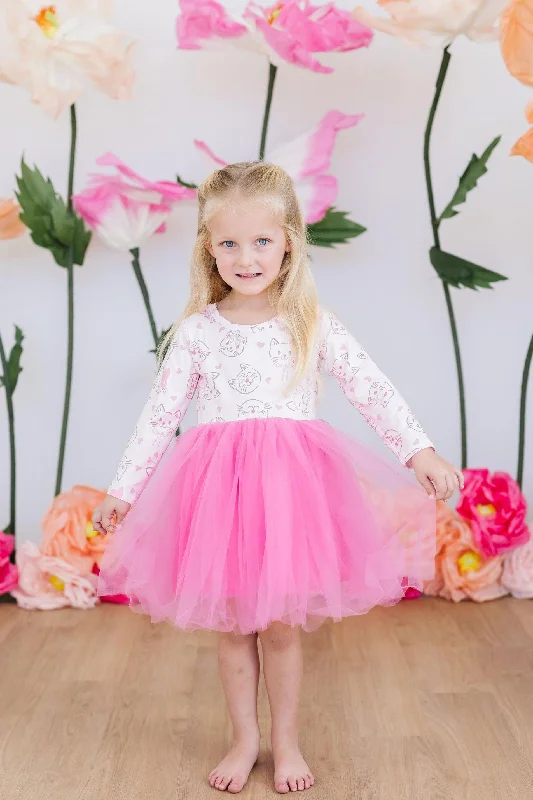 Clothing Brands Purr-fectly Pink L/S Tutu Dress