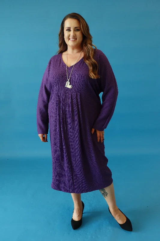 Plus Size Women's Fashion and Clothing Cameron Dress in Purple