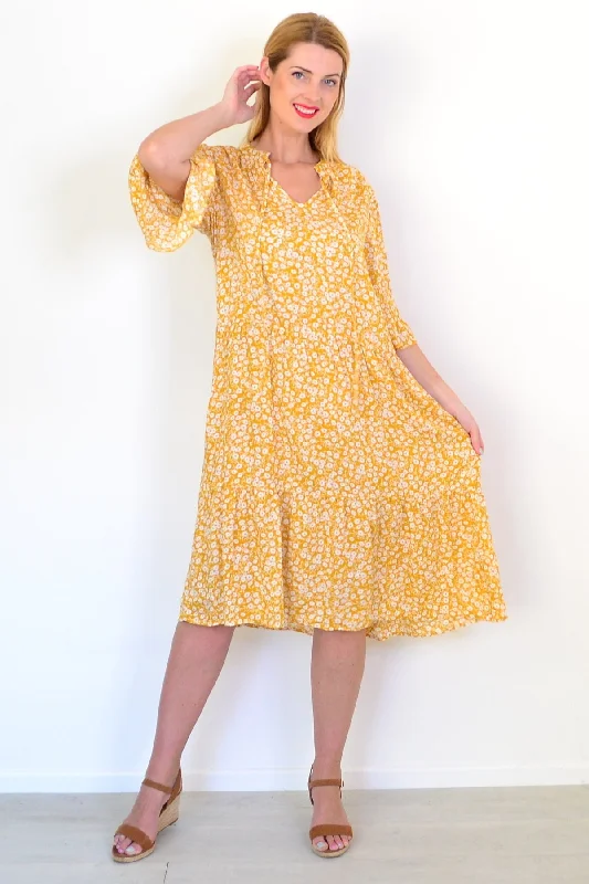 Timeless Elegance Summer Field Tunic Dress