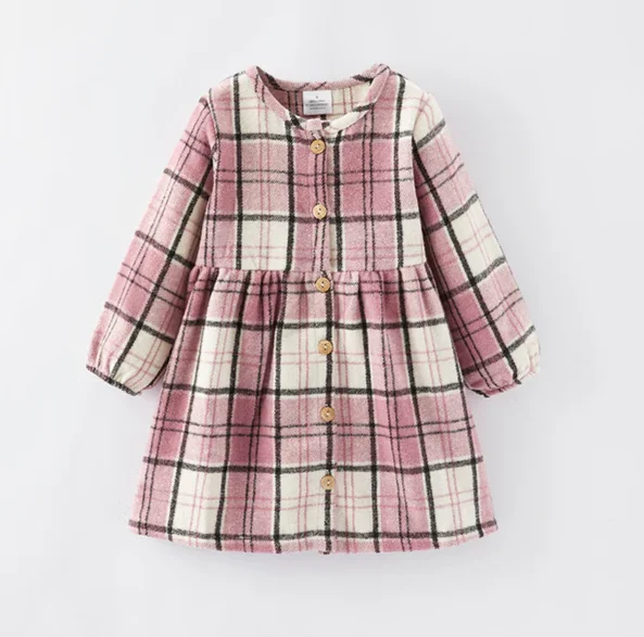 Women's Casual Dresses FALL PINK PLAID DRESS