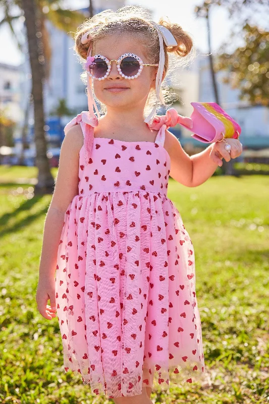 Online Boutiques Pink Hearts Tank Dress