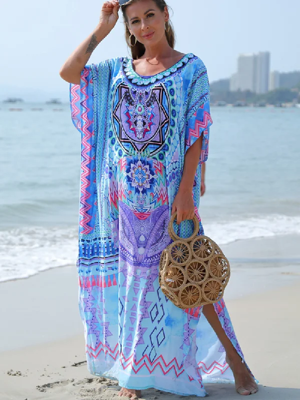 Women's Fashion Clothing Never Look Back Women's Round Neck Beautiful Kaftan Dress