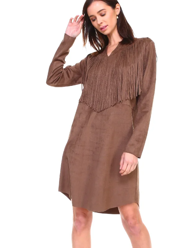 Online Boutique Clothing Angie Suede Tunic Dress