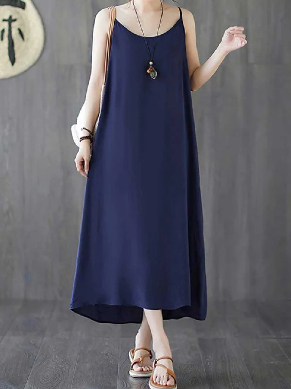 Affordable Fashion for Women Plain Cotton Slip Dress