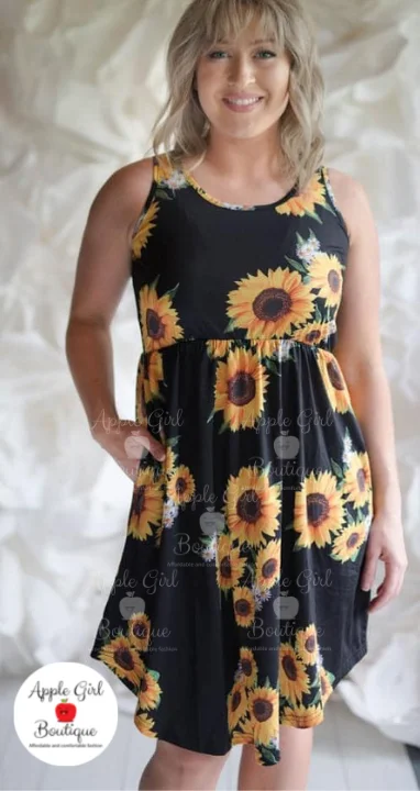 Unique Women's Fashion Pieces The Annabelle Sunflower - Women's Dress