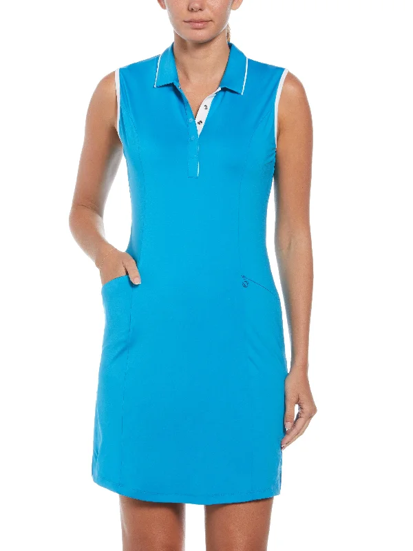 Women's Clothing for Every Season and Trend Womens Solid Golf Dress with Snap Placket