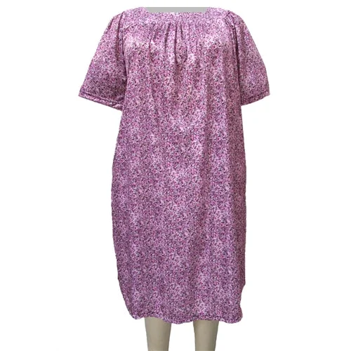 Women Wear Boutique Purple Garden Square Neck Lounging Dress Women's Plus Size Dress