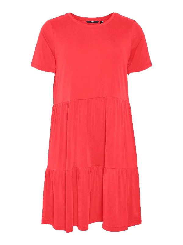 Charming Everyday Clothing For Women Vero Moda Curve Filli Calia Short Dress in Cayenne