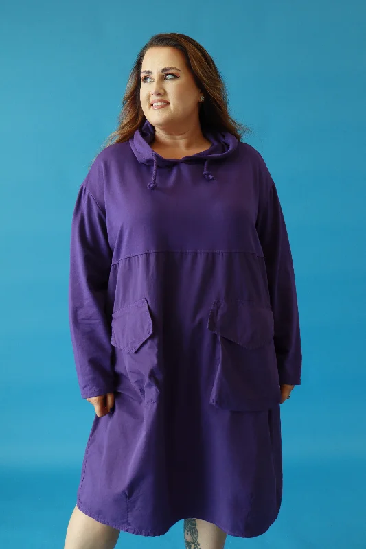 Timeless Classics Philomena Cotton Dress in Purple