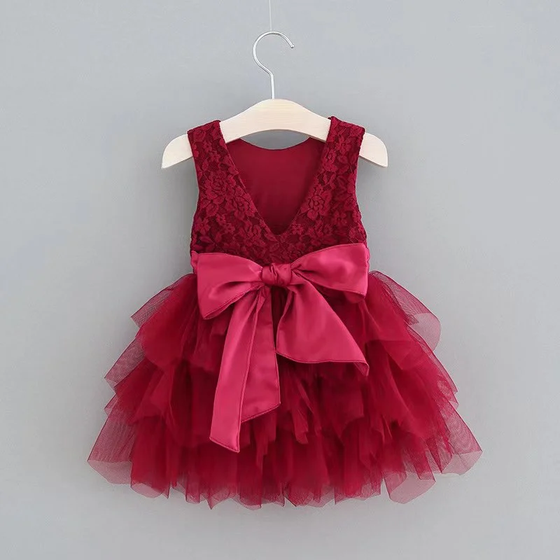 Chic Casual Wardrobe Essentials WINE LACE & TULLE DRESS