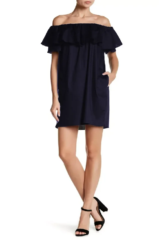 Trendy Boutique Online M - love...ady navy off the shoulder dress