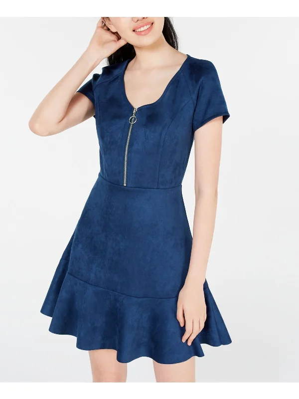 Flash Sales This Week XS - rosie harlow blue suede dress