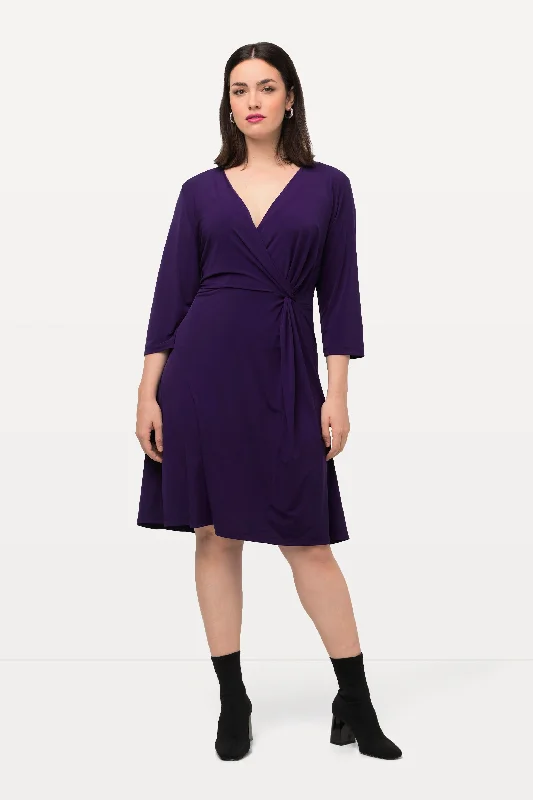 Women Wear Brands Ulla Popken Draped Dress in Purple