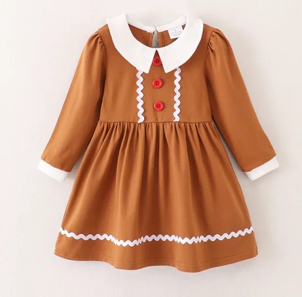 Trendy Boutique Online GINGERBREAD COOKIE DRESS