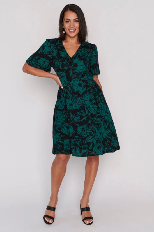 New Arrival Discount Leesa Midnight Green Dress