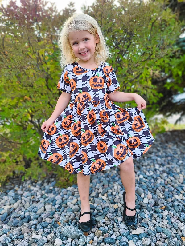 Women's High-End Clothing PUMPKIN JACK GINGHAM TWIRL DRESS