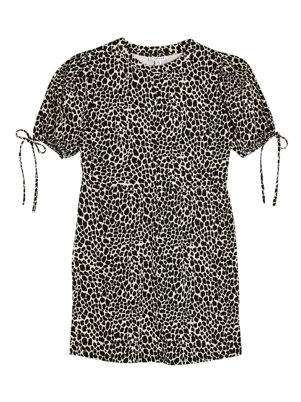 Women's Night-Out Clothes Women's Animal Print Dress,Black/Beige