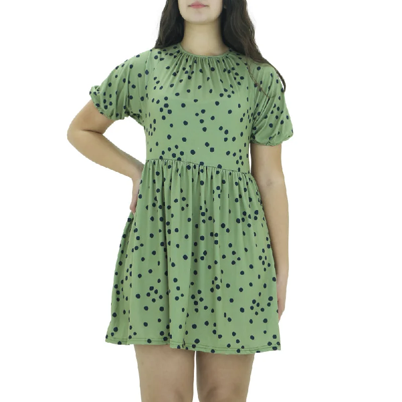 Casual Style for Busy Women Women's Polka Dots Oversized Dress,Olive