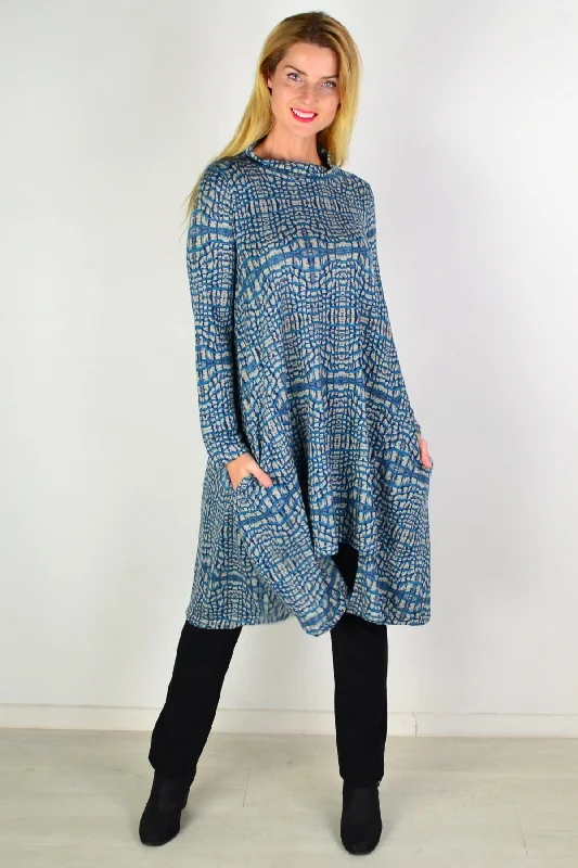 Women's Holiday Clothing Gorgeous Aztec Fleece Tunic Dress