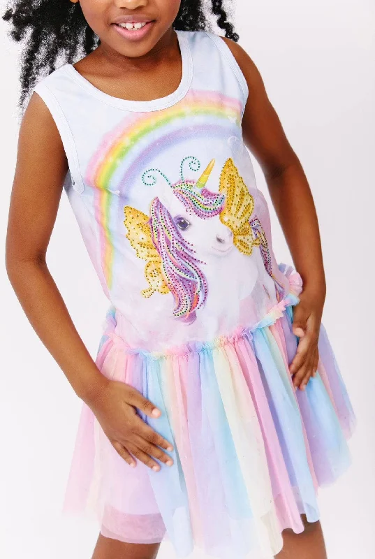 Women's High-Fashion Clothes Unicorn Dreamland Crystal Dress