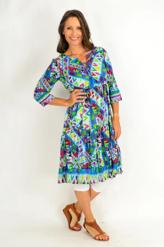 Women's Professional Outfit Mexican Festival Tunic Dress