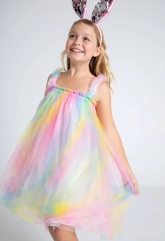 Timeless Women's Clothing Ombre Rainbow Tulle Dress