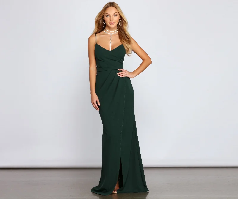 Women's Clothes And Garments Ember Formal Stylish Wrap Mermaid Dress