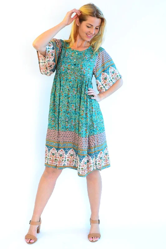 Casual Chic Clothing Persian Palace bell sleeve Tunic Dress