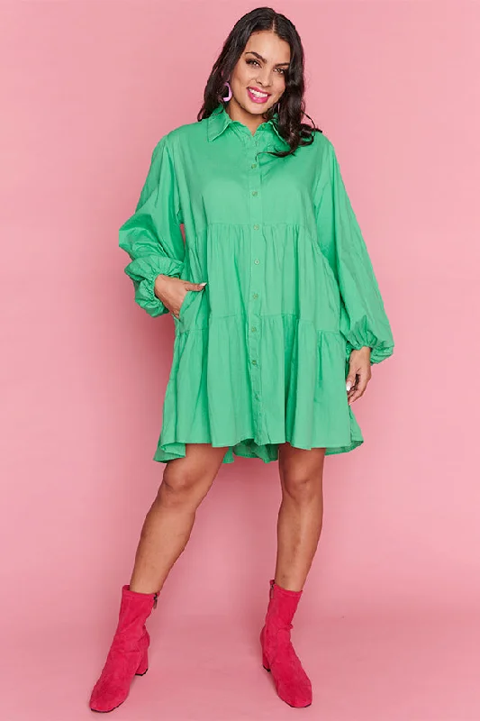 Women's Clothing Sale Ginger Green Dress