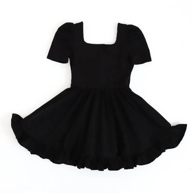 Women's Activewear Outfit Black Mod Twirl Dress