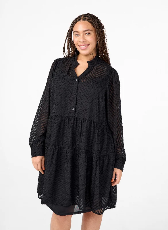 Women's Clothing With Trendy Designs Zizzi Hut Dress in Black