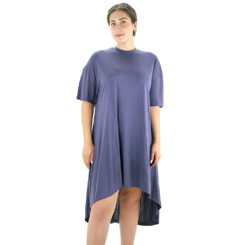 Online Boutiques Clothing Women's Solid Oversized Dress,Dark Grey