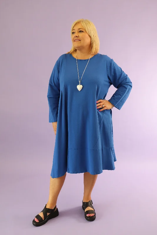 Casual Style for Busy Women Rue Cotton Dress in Blue