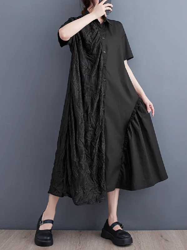 Affordable Luxury Women's Garments Giving Love Women's Ruffled A-Line Shirt  Dress