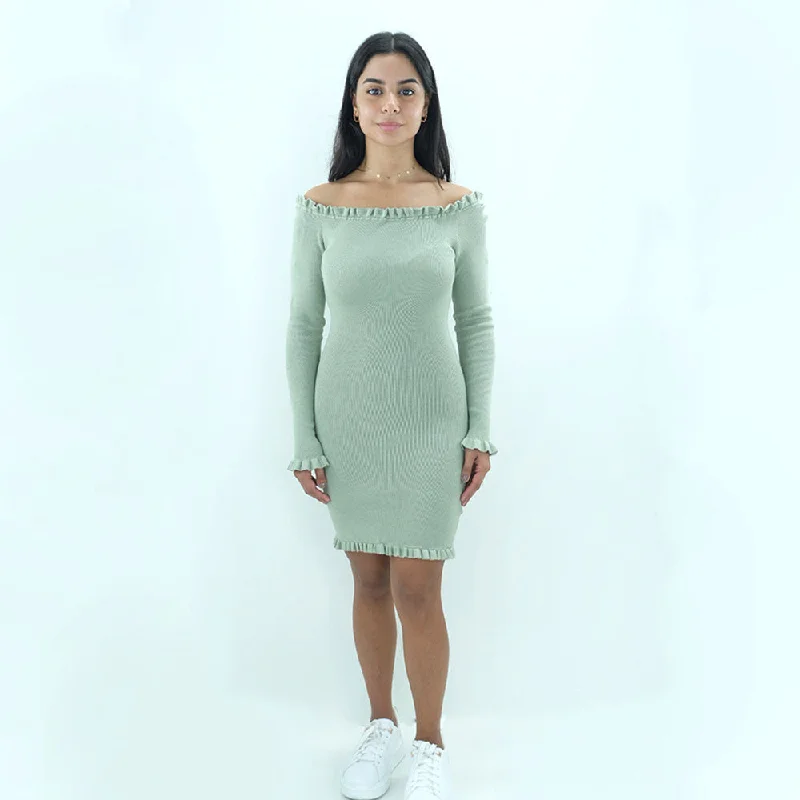 Women's Comfortable Lounge Garments Women's Plain Solid A Line Dress,Light Olive