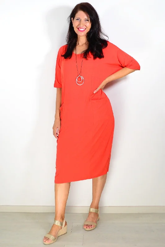 Trendy Online Boutiques Tangerine Bamboo Tunic Dress