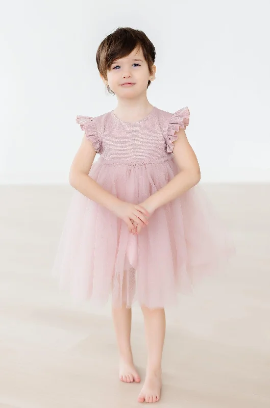 Fashion Women's Clothing Dusty Pink Shimmer Tutu Dress