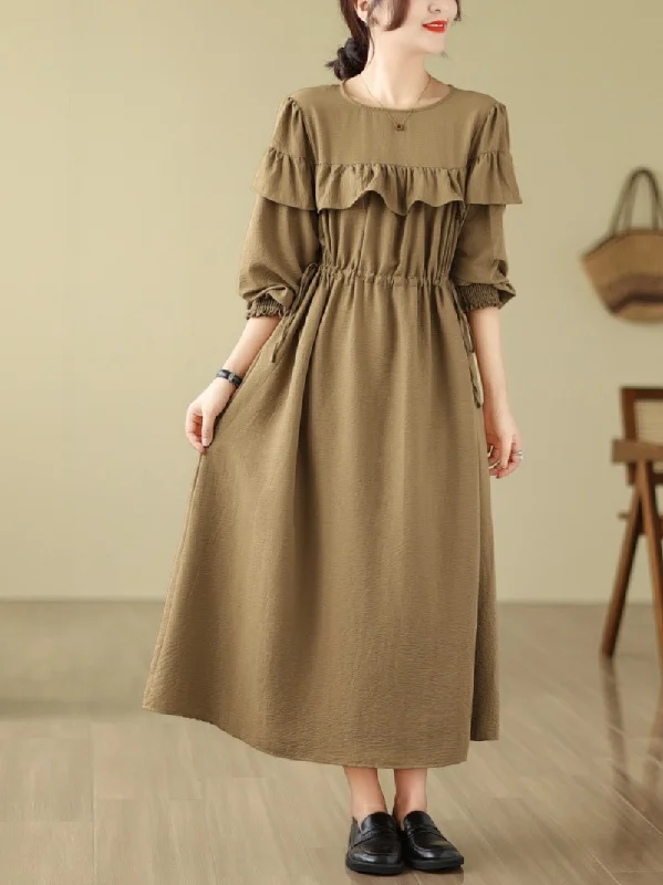 Comfortable Garments For Women Women's Embrace Your Style Lace-up Long Loose A-line Dress