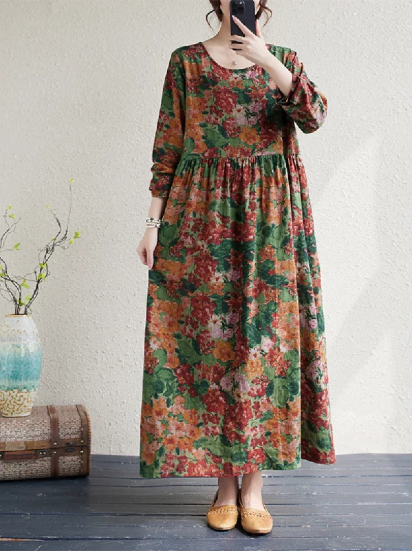 Women's Seasonal Garments women's Printed Flower Smock Dress for the Wild at Heart