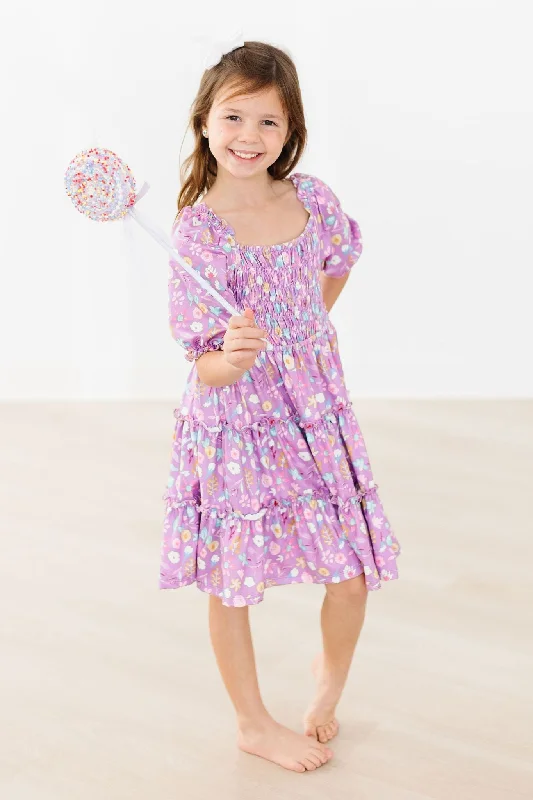 Women's Trendy Garments Playful Posy Smocked Ruffle Dress