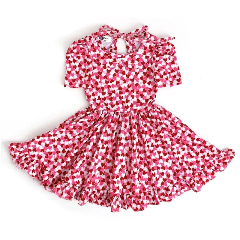 Plus Size Women's Fashion and Clothing Confetti Hearts Twirl Dress