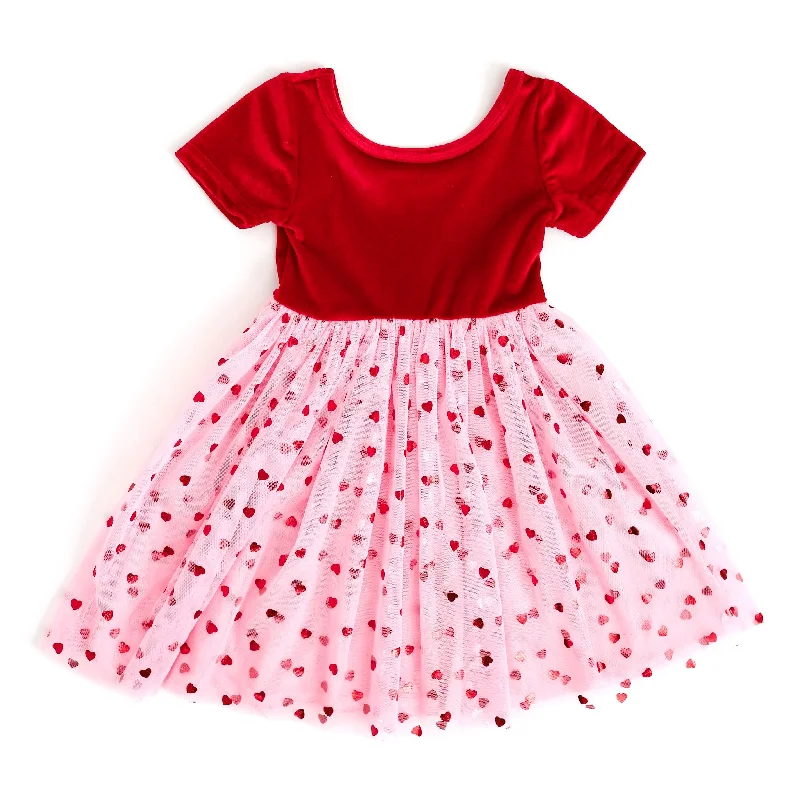 Trendy Street Style Cupid Velvet Tutu Dress