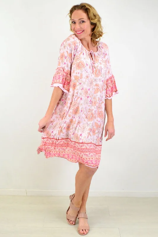 Elegant Styles Pretty Polly Crinkle Tunic Dress